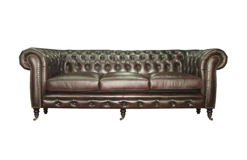 Chesterfield 3er Sofa Cambridge - Elegante 3-Sitzer Couch von Salottini - Kategorie: Sofas & Sessel, klassischer Stil aus hochwertigem Leder, ideal für stilvolle Wohnzimmergestaltung.