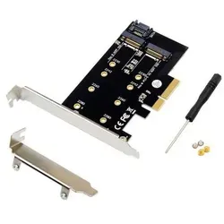 PCIe x4 M.2 B & M Key NVMe SSD Adapter - Hochgeschwindigkeits-Adapter für M.2 NVMe SSDs, ideal zur Erweiterung von Speicherkapazitäten und für schnelle Datenübertragungen.