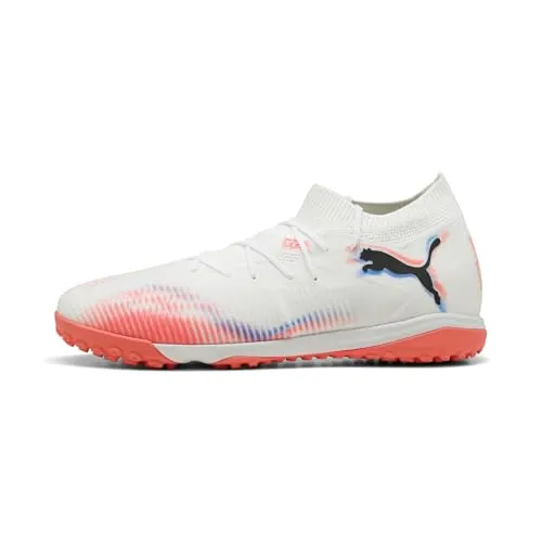 Puma FUTURE 8 MATCH TT - Weiss, Fußballschuhe für Technik und Beweglichkeit - Fußballschuhe mit flexiblem FUZIONFIT360-Obermaterial für optimalen Sitz und atmungsaktiven Komfort. Ideal für Kunstrasen und Hartplätze, mit hervorragendem Grip und verstärkten Ballkontaktzonen für präzise Pässe.