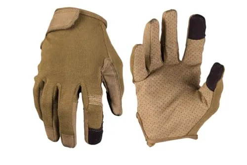 Mil-Tec Einsatzhandschuhe Touch – Touchscreen-taugliche Arbeitshandschuhe mit Belüftung, Taktische Diensthandschuhe mit Klettverschluss & kurzer Stulpe, Outdoor- & Mechanikerhandschuhe