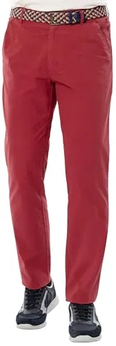 Suprax Chinos in Regular-fit mit mehrfarbigem Flechtgürtel - Bequeme Chino-Hosen in frischen Farben mit elastischem Dehnbund für optimalen Sitz. Ideal kombinierbar für jeden Anlass und aus strapazierfähigem, weichem Baumwoll-Twill gefertigt.