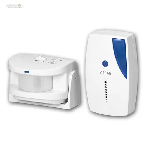 Funk IR-Bewegungsmelder AS-10 - Sensoren & Bewegungsmelder mit 36 auswählbaren Tönen, kabellos und batteriebetrieben – ideal für Innenräume und sofortige Bewegungserkennung.