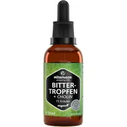 Bittertropfen ohne Alkohol - Natürliche Kräuter-Extrakte - Hochdosierte Bittertropfen mit 15 Kräutern in einer praktischen 50ml Flasche. Ideal für Cocktails oder als geschmackliche Bereicherung. 100% vegan und alkoholfrei – perfekt für bewusste Genießer!