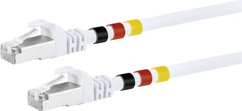 Schwaiger Netzwerkkabel CAT7 20 m mit 3 Farbringen - Hochgeschwindigkeits-Netzwerkkabel CAT7, ideal für stabile Verbindungen, ausgestattet mit 3 Farbringen zur einfachen Identifikation, perfekt für Heim- und Büroanwendungen.