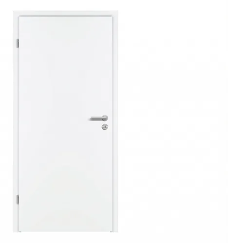PRÜM Zimmertür CPL Premium Weißlack RAL 9016, 80x200 cm - Hochwertige Zimmertür in RAL 9016 mit schallhemmenden Eigenschaften und langlebiger CPL-Oberfläche. Ideal für moderne Wohnräume, bietet sie Stabilität und ein stilvolles Design.