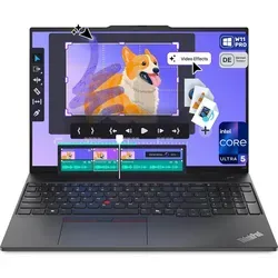 Lenovo ThinkPad E16 Gen 2 Business Laptop - Leistungsstarker 16" FHD+ Laptop mit hochwertiger Verarbeitung und ergonomischer Tastatur. Ideal für Multitasking und effizientes Arbeiten dank vielseitiger Anschlussmöglichkeiten und moderner Sicherheitsfunktionen.