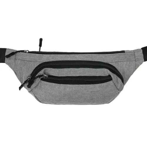 Leoberg Bauchtasche in verschiedenen Farben und Designs - Gürteltasche für Damen und Herren in 308002-Grau-11