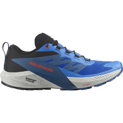Salomon Sense Ride 5 Laufschuhe Herren - Bleu - 44.2/3 - Laufschuhe für Herren, ideal für dynamische Trail-Sessions mit optimalem Grip und Komfort auf jedem Terrain.