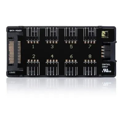 Noctua NA-FH1 PWM Lüfter Hub – 8-Port Verteiler für optimale Kühlung - Gehäuselüfter mit 8 Kanälen für 3/4-Pin 5V/12V Lüfter, sorgt für effiziente Wärmeableitung und verbesserte Systemstabilität.