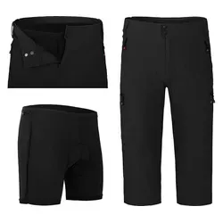 Fahrradhose PORVOO Capri Herren 3/4 Radhose - Robuste und elastische 3/4 Radhose mit gepolsterter Innenhose für hohen Komfort bei jeder Fahrt. Ideal für lange Touren und Freizeitaktivitäten.