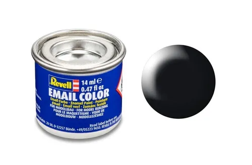 Revell 32302 schwarz - Seidenmatte Mehrfarbige Modellbau-Farbe, wasserverdünnbar und schnelltrocknend für präzise Ergebnisse