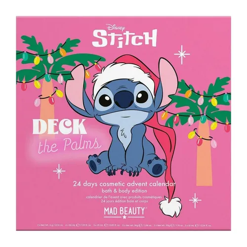 Accentra Adventskalender STITCH in aufklappbarer Box - Adventskalender für Disney-Fans, gefüllt mit 24 Überraschungen für entspannende Badeerlebnisse, ideal für die Vorweihnachtszeit. Größe: 37 x 37 x 4.8 cm.