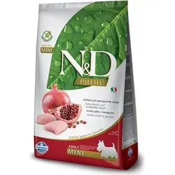 FARMINA N&D Prime Chicken & Pomegranate Adult Mini 2,5 kg - Hundefutter für kleine Rassen, reich an Hühnerfleisch und Granatapfel für ein gesundes Immunsystem und glänzendes Fell.