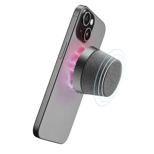 cellularline Bluetooth MAG Lautsprecher Schwarz - Tragbarer 3 Watt Lautsprecher mit TWS-Funktion, magnetische Befestigung und 12 Stunden Spielzeit