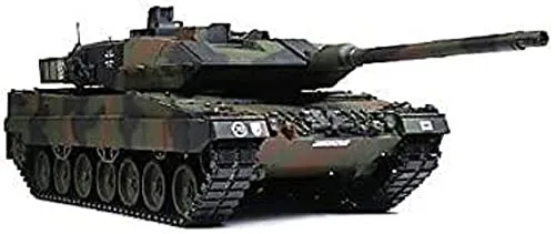 Tamiya 300056020 - Leopard 2A6 Full Option Kampfpanzer, DMD-Kontrolle und Multifunktionseinheit für realistische Fahr- und Schussfunktionen