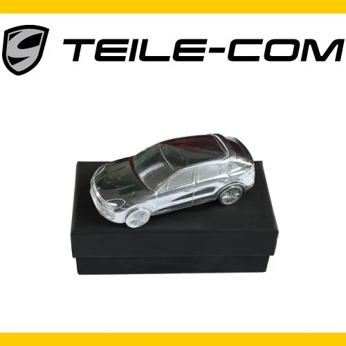 Porsche Cayenne Turbo Coupé - Modellauto / Briefbeschwerer / Deko, chrom/silver