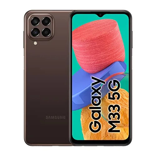Samsung Galaxy M33 5G - Simlockfreies Android Smartphone - Erlebe 5G-Geschwindigkeiten mit dem 6,6 Zoll Infinity-O TFT Display und einem leistungsstarken 5.000 mAh Akku für lange Nutzung. Ideal für Multitasking mit 6 GB RAM und 128 GB Speicher.