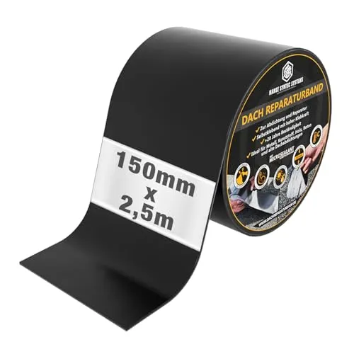 HSS Dach Reparaturband selbstklebend – wasserdichtes Klebeband mit MicroSealant - Klebstoffe: Sofort wasserdicht und langlebig – ideal für Dachrinnen, Wohnmobile und mehr, haftet zuverlässig auf verschiedenen Materialien.