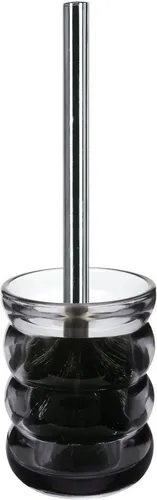Kleine Wolke WC-Garnitur Verro, 3-tlg. Set - Stilvolle WC-Garnitur mit modernem Design. Der elegante Glasbehälter und der glänzende Metallgriff setzen dekorative Akzente. Ideal für kleine Badezimmer mit kompakten Maßen von 95 x 95 x 380 mm.