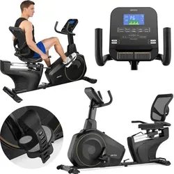 Gymtek® Magnetischer Heimtrainer Liegerad für Zuhause - 150 kg, 16 Widerstandsstufen, 10 kg Schwungmasse - Der Gymtek Liegerad Heimtrainer vereint ergonomisches Design mit 21 Trainingsprogrammen. Ideal für sicheres und komfortables Training, dank Smooth Ride Technologie und verstellbarem Sattel für optimale Anpassung.