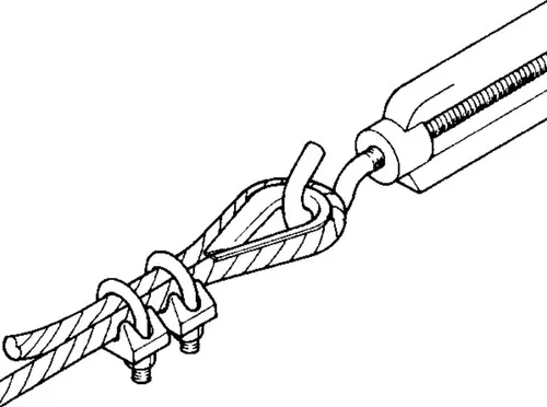 Niedax CW100-3 Seilbefestigung aus Metall - Hochwertige Seilbefestigung für Metallseile, feuerverzinkt und mit einer Tragfähigkeit von 1900 N. Ideal für vielseitige Anwendungen im Elektrobedarf.