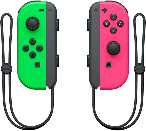 Nintendo Switch Joy-Con Set Splatoon Grün Ros - Controller für Nintendo Switch, ideal für Mehrspieler-Spaß und unterwegs spielen mit Bewegungssensoren