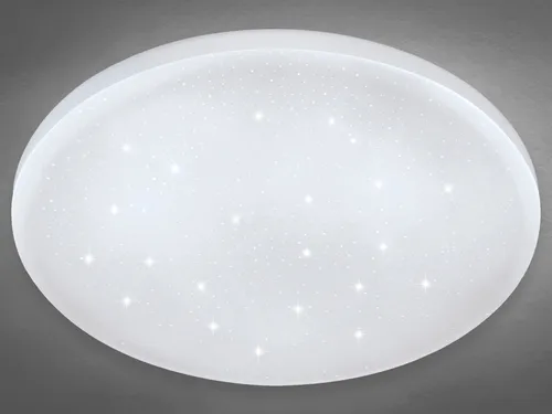 EGLO LED-Deckenleuchte FRANIA-S mit Kristalleffekt, 7,4W - Elegante Deckenleuchte aus weißem Stahl und Kunststoff mit Kristalleffekt, ideal für Flur, Küche oder Schlafzimmer. Spart Energie dank moderner LED-Technik und sorgt für warmes Licht (3000K) bei 900 lm.
