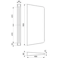 Delabie Urinal-Schamwand LISO XL aus Edelstahl 1.4301 - Wandhängende Urinal-Schamwand aus satiniertem Edelstahl 1.4301. Mit glatter Oberfläche, gerundeten Kanten und verdeckten Befestigungen für eine elegante Optik. Ideal für langlebige und pflegeleichte Lösungen in öffentlichen Sanitäranlagen.