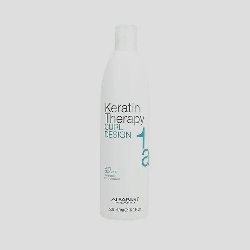 Alfaparf Milano Keratin Therapy Curl 1a Design Move Designer 500ml - Filme mit innovativem Wellenfluid für perfekte Locken. Enthält Babassu Öl für außergewöhnliche Feuchtigkeit und Kera Veg für Schutz und Elastizität der Haare.