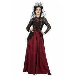 Wilbers & Wilbers Gothic Kostüm Gräfin Vampir Hexe Herrin Mittelalter - Elegantes Gothic-Kostüm für besondere Anlässe: bodenlanges Kleid mit floralem Spitzenoberteil und hochwertiger Verarbeitung. Ideal für Halloween, Karneval und Motto-Partys.