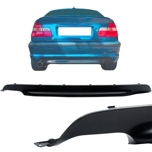 Heckdiffusor für BMW 3er E46 M Paket - Stoßstangen, hochwertiger ABS-Diffusor für sportlichen Look und verbesserte Aerodynamik, passend für Coupe, Cabrio, Limousine und Touring.