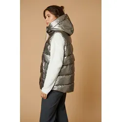 ZABAIONE Steppweste Vest Tr44ista im Glanz-Look silberfarben M (38/40)