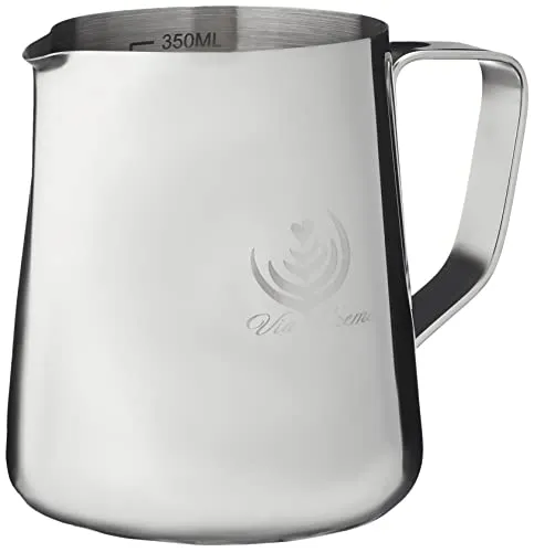 ITALPARTS Milchkännchen Edelstahl, Espresso Kännchen 300 ml, Stainless Steel Milk Jug, Milchschaumkännchen, Milchbecher Edelstahl
