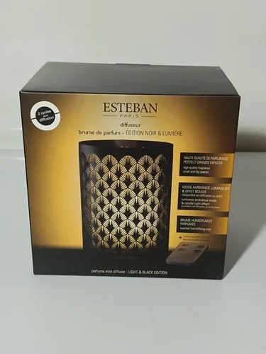 Esteban Fragrance Mist Edition Black & Light - Electric Diffuser - Luftbefeuchter in elegantem Schwarz, für eine angenehme Raumatmosphäre mit verführerischen Düften.