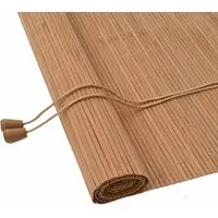 vidaXL Rollo mit Vorhängen Braun 80 x 160 cm aus Bambus - Elegantes Bambus-Rollo mit Lichtfilterfunktion für ein angenehmes Ambiente. Ideal für Küche, Wohnzimmer oder Büro. Pflegeleicht und einfach zu montieren, sorgt es für stilvolle Privatsphäre und schützt Möbel vor UV-Strahlen.
