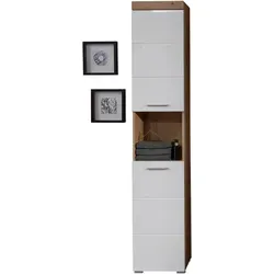 INOSIGN Hochschrank Avena Badezimmerhochschrank mit offenem Fach, 2 Türen und 2 Einlegeböden beige