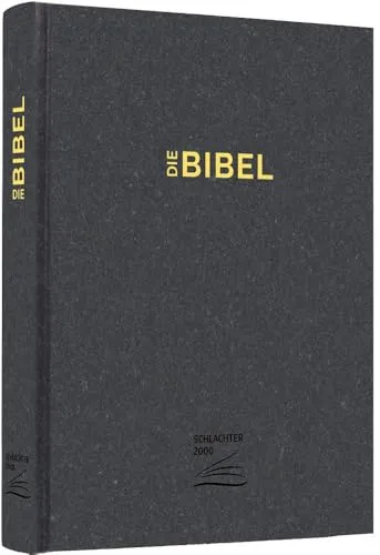 Schlachter 2000 - Schreibrandausgabe mit schwarzem Cover, Fadenheftung ohne Parallelstellen für komfortables Lesen und Notieren