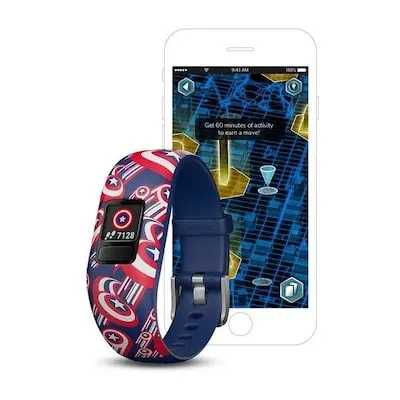 Garmin vivofit jr. 2 "Marvel Avengers" Fitnesstracker für Kinder - Wearables für Kinder mit Marvel Avengers Design, motiviert zur aktiven Lebensweise und fördert spielerisches Lernen.