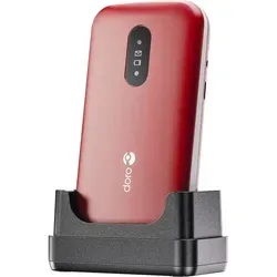 Doro 2820 4G ohne Netzteil rot (380553) - Handys und Smartphones, benutzerfreundliches 4G-Mobiltelefon mit großen Tasten und klaren Menüs, ideal für Senioren.