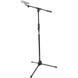 Shure by Gator Höhenverstellbarer Mikrofonständer - Mikrofonständer mit Dreibein-Sockel und Teleskop-Galgenarm, ideal für flexible Nutzung bei Aufnahmen und Live-Performances.