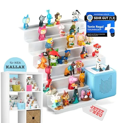 TRAUMBAUM® Tonie Regal für IKEA KALLAX – Magnetisches Regal für über 50 Figuren - Praktisches und sicheres Tonie Regal für Kinderzimmer, mit einfacher Montage und maximaler Stabilität. Bietet Platz für mehr als 50 Toniefiguren und sorgt für Ordnung.