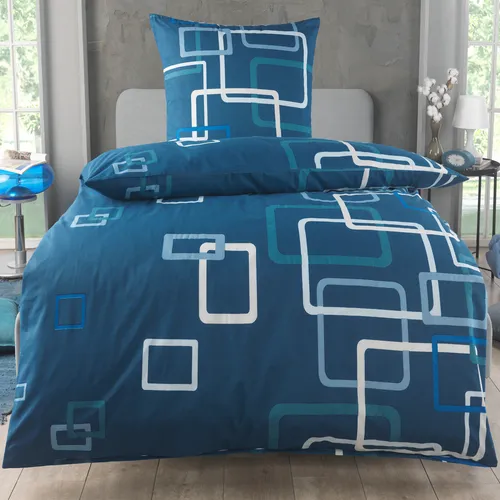 MALIKA Bettwäsche 155x220 cm aus Baumwolle, Karo Design - Entdecken Sie die MALIKA Bettwäsche im modernen Karodesign. Atmungsaktive Renforcé-Bettwäsche für komfortablen Schlaf in jeder Jahreszeit. Öko-TEX zertifiziert und pflegeleicht, ideal für Allergiker!