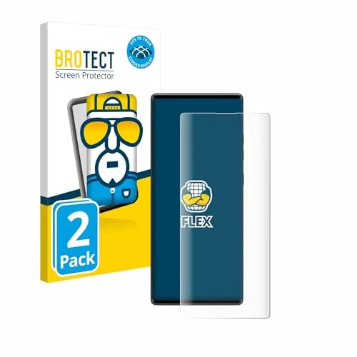 BROTECT 2 Stück Full-Cover Schutzfolie für LG Wing Full-Screen Displayschutz-Folie [3D Curved, Anti-Fingerprint, Kristall-Klar]