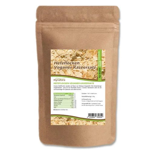 Mynatura Hefeflocken 1000g | Veganer Käseersatz für kreative Küche - Protein Shakes & Muskelaufbau, reich an Eiweiß und Vitaminen, ideal als Käseersatz für Kochen, Backen und im Müsli. Perfekt für eine gesunde, pflanzliche Ernährung.