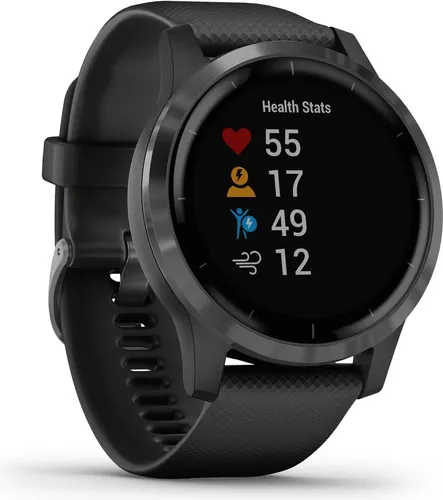 Garmin vivoactive 4 - Smarte Fitnessuhr in Schwarz - Smartwatch mit GPS, über 40 animierten Workouts und Garmin Pay. Behalte deine Gesundheit im Blick mit Herzfrequenzmessung und Body Battery. Ideal für Sportler und fitnessbewusste Nutzer.