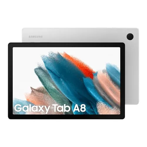 Samsung Galaxy Tab A8 SM-X200 - 32GB Wi-Fi, 10,5 Zoll Silber - Tablet mit 10,5 Zoll TFT-Display, 3 GB RAM und 32 GB Speicher. Ideal für Streaming und Surfen, ausgestattet mit Android und Octa-Core-Prozessor.