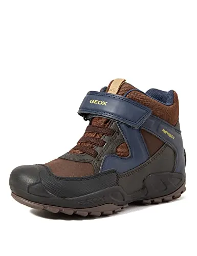 Geox Jungen J New Savage Boy B A Schuhe, Brown Navy, 29 EU - Wanderschuhe mit maximaler Wasserundurchlässigkeit und Atmungsaktivität, ideal für Regenwetter. Schnelles Anziehen und warmes Innenfutter sorgen für Komfort bei jedem Abenteuer.