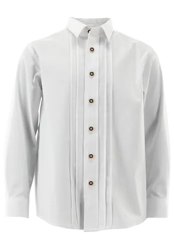 OS Trachten Kinder Hemd Jungen Langarm Exunir, Größe 146/152 - Elegantes Trachtenhemd mit Liegekragen und 1/1-Ärmeln, ideal für festliche Anlässe. Hochwertige Verarbeitung und bequemer Schnitt für optimalen Tragekomfort.