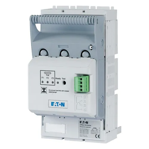 Eaton NH-Trenner 3P XNH00-FCE-S160-BT2 - Robuster NH-Trenner für zuverlässige Schaltvorgänge, max. 160 A, 3-polig, ideal für den Einsatz in elektrischen Installationen, mit geprüfter Qualität und sicherer Anschlussart.