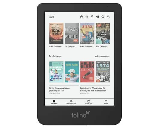 tolino shine color - 6 Zoll Farb-eBook-Reader, wasserfest mit smartLight für individuelles Lesevergnügen, ideal für Comics und Bilder unterwegs